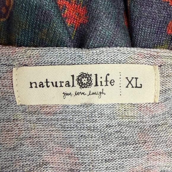 Natural Life Lottie Knit Maxi Dress Womens XL Dark Floral Boho Indie Cottagecore - Picture 3 of 11